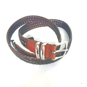 EUC PERRY ELLIS 36" Brown Woven Leather Belt